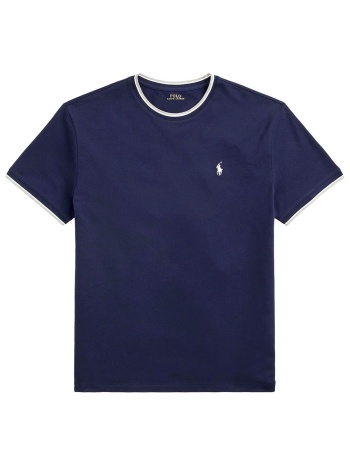 ralph lauren t-shirt classic fit stretch mesh logo μπλε