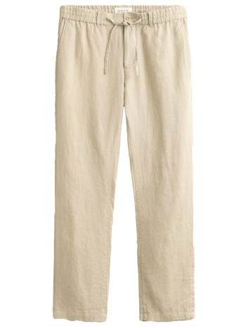 gant παντελονι 200 coffee bean slim cotton linen chinos μπεζ σε προσφορά