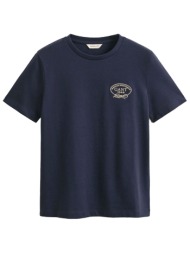 gant μπλουζα κμ 433 evening blue rope graphic t-shirt σκουρο μπλε