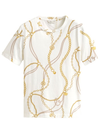 gant μπλουζα κμ 113 eggshell print t-shirt εκρου σε προσφορά