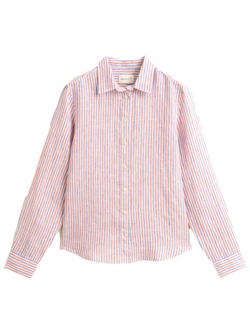 gant ποyκαμισο μμ 105 multicolor ριγε λινο λευκο κοκκινο σε προσφορά