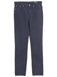 gant παντελονι 433 evening blue slim cotton linen jeans μπλε