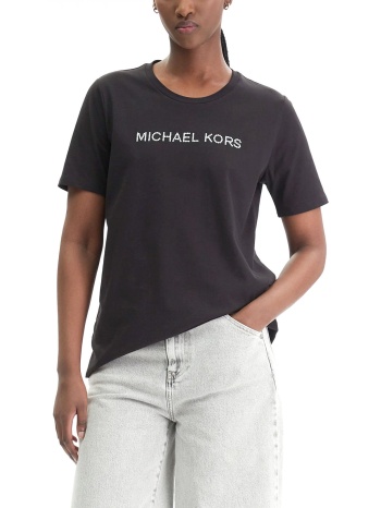 michael kors μπλουζα κοντομανικη t-shirt με λευκη σταμπα
