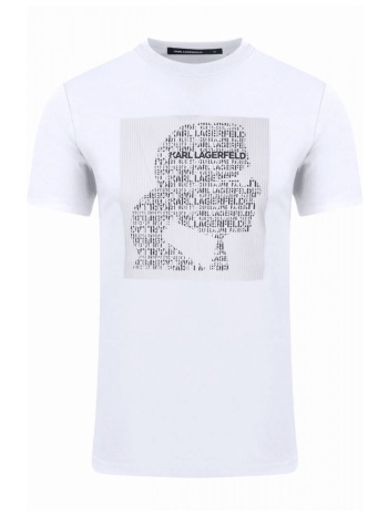 karl lagerfeld t-shirt logo λευκο