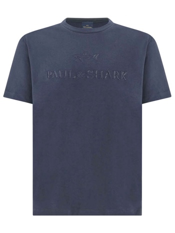 paul&shark t-shirt logo μπλε