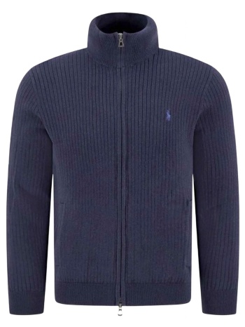 ralph lauren πλεκτο fullzip logo μπλε