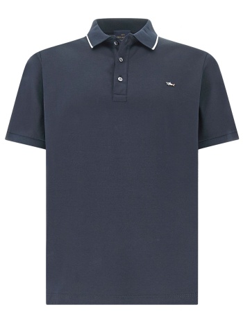 paul&shark polo logo metallic pin logo μπλε