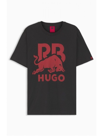 hugo t-shirt dlix_rb logo redbull μαυρο