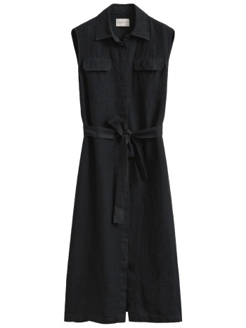 gant φορεμα 5 black sleevless λινο μπλε