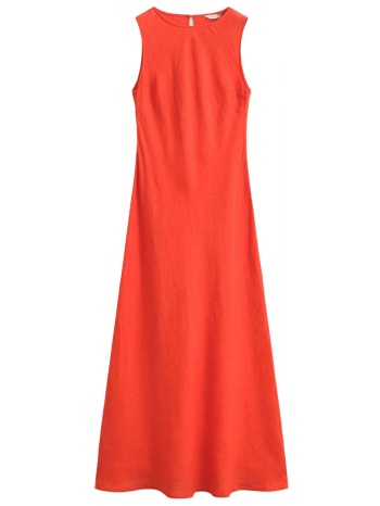 gant φορεμα 679 dk azalea mel λινο αμανικο πορτοκαλι