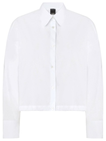 pinko πουκαμισο cropped cammie shirt λευκο