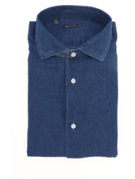 brouback πουκαμισο λινο jeans denim μπλε