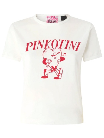 pinko t-shirt intenso λευκο με σταμπα