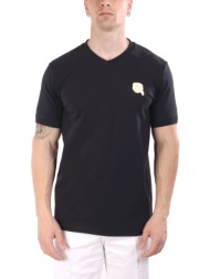 karl lagerfeld t-shirt vneck logo μπλε