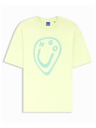 hugo blue t-shirt oversized_tee_b_11 logo λαχανι