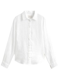 gant ποyκαμισο μμ 110 white λινο λευκο