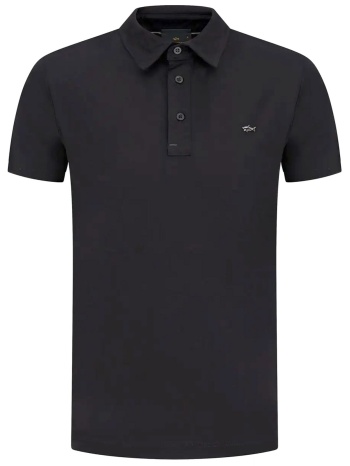 paul&shark polo logo metallic pin logo μαυρο