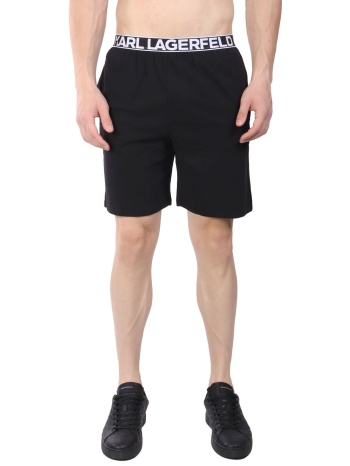 karl lagerfeld βερμουδα logo sleep short μαυρο
