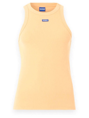 hugo blue tank top easy tank_b logo πορτοκαλι