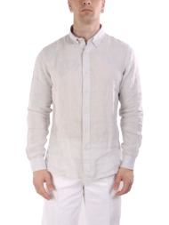 u.s.polo assn πουκαμισο button down slim fit λινο παγου