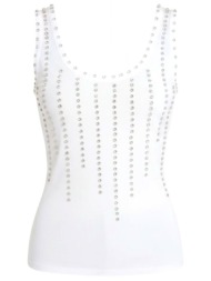 marella sport tank top mlsnatalebling all over στρας λευκο
