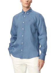 boss πουκαμισο λινο button down h-liam-bd-e-c1-261 μπλε