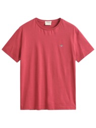 gant t-shirt reg shield ss muted red