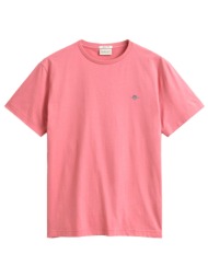 gant t -shirt reg shield ss rouge pink