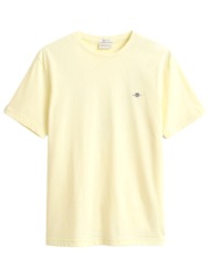 gant t- shirt reg shield ss κιτρινο