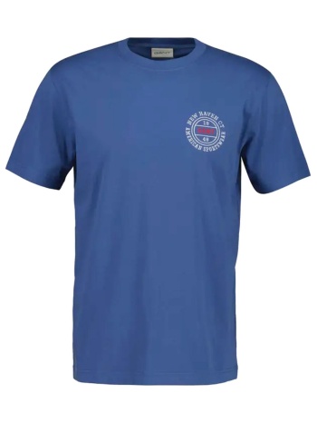 gant μπλουζα κμ 442 storm blue t-hirt graphic μπλε ανοιχτο