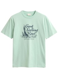 gant μπλουζα κμ 347 opal green t-shirt φυστικι