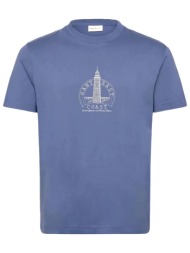 gant μπλουζα κμ 442 storm blue t-shirt μπλε ραφ