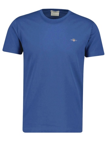 gant μπλουζα κμ 442 storm blue t-shirt pique μπλε ραφ