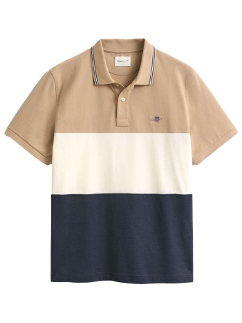 gant μπλουζα κμ 433 evening blue polo cut and sewn ss λευκο