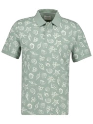 gant μπλουζα κμ 10 charcoal polo με σχεδιο φυστικι