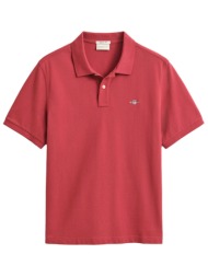 gant μπλουζα κμ 609 thunder red polo pique σκουρο κοκκινο