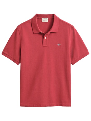 gant μπλουζα κμ 609 thunder red polo pique σκουρο κοκκινο