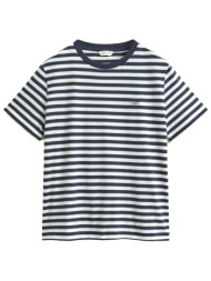 gant μπλουζα κμ 433 evening blue t-shirt ριγε λευκο μπλε