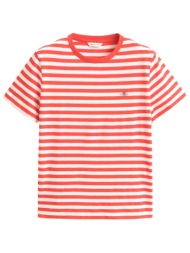 gant μπλουζα κμ 679 dk azalea mel t-shirt ριγε λευκο πορτοκαλι