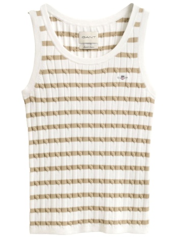 gant πουλοβερ χμ 200 coffee bean αμανικο top λευκο μπεζ