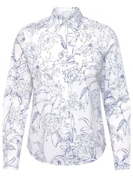 gant ποyκαμισο μμ 110 white floral print λευκο μπλε