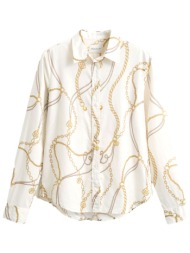 gant ποyκαμισο μμ 113 eggshell printed ctv voile κρεμ