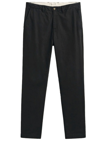 gant παντελονι 5 black slim classic chinos μαυρο