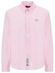 la martina πουκαμισο button down logo ροζ