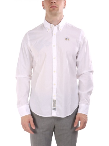 la martina πουκαμισο button down logo λευκο