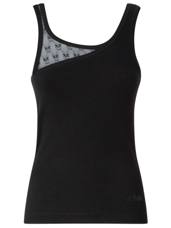pinko amaνικο τοπ cupboard tanktop μαυρο με διαφανεια