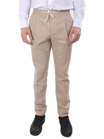 hugo παντελονι chino slim fit κορδονι μεση getlin251f3 μπεζ