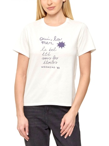 max mara weekend t shirt wkdpantera logo εκρου