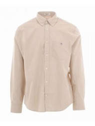 gant πουκαμισο μμ 200 coffee bean classic poplin μπεζ