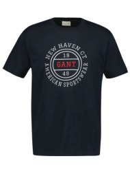 gant μπλουζα κμ 5 black t-shirt μαυρο